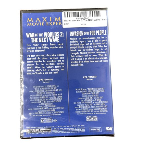 War of the Worlds 2 Invasion of the Pod People Sci Fi DVD u 2007 2008 Double Fea - Picture 2 of 2